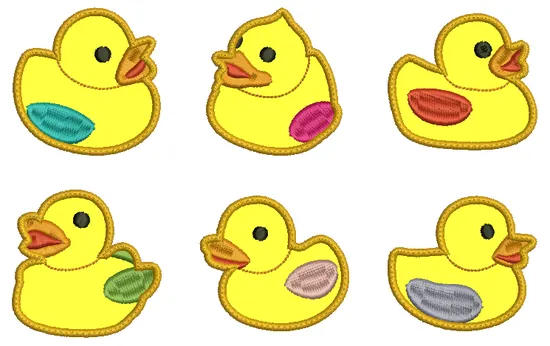 Applique BathTime Duckies