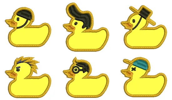 Applique BathTime Duckies