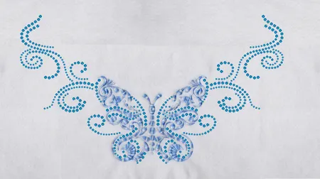 Butterfly Rhinestone Neckline