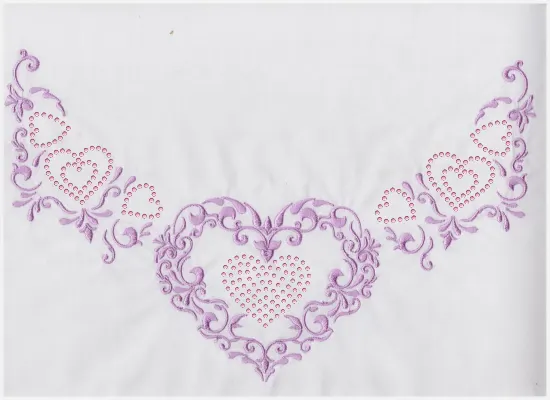 Rhinestone Heart Neckline