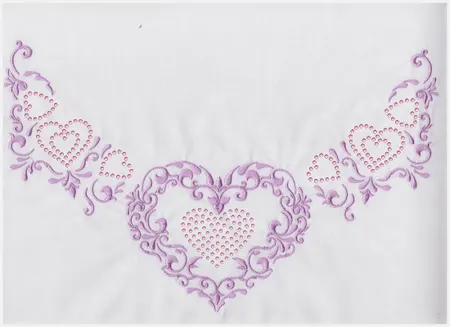 Rhinestone Heart Neckline